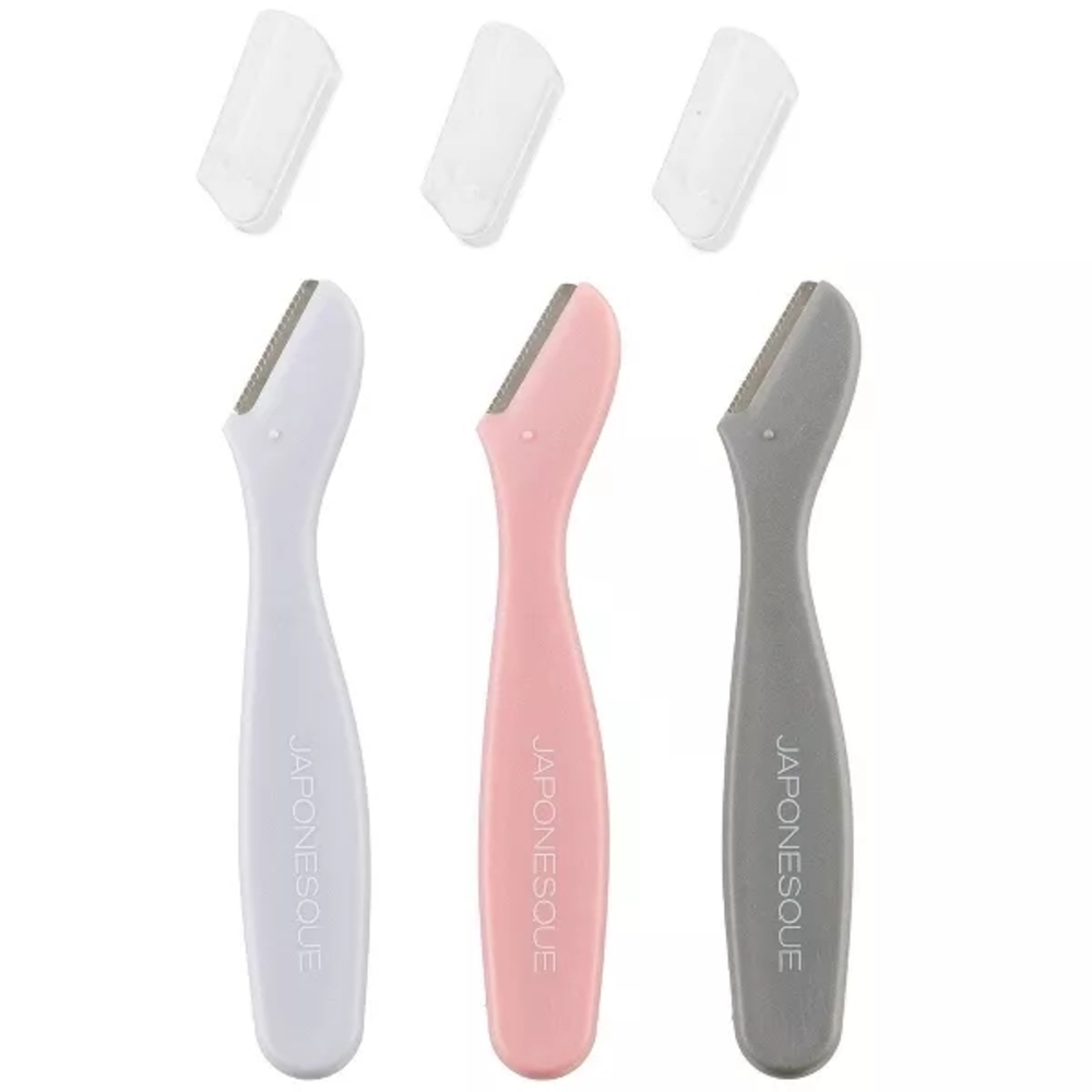 Japonesque Eyebrow Razors Set - White, Pink, Gray